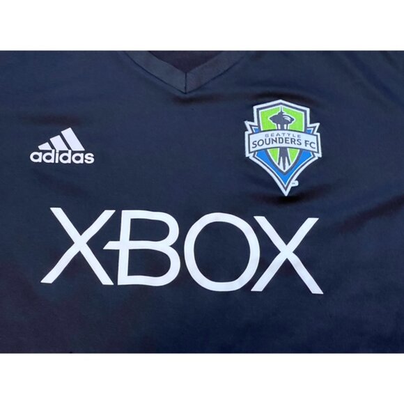 Seattle Sounders Adidas 2017 Climalite Black Training Top Shirt Size Medium XBOX - Picture 2 of 6